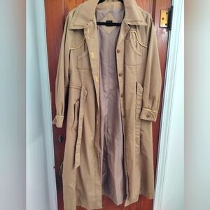 Vintage Long Tan Trench Coat